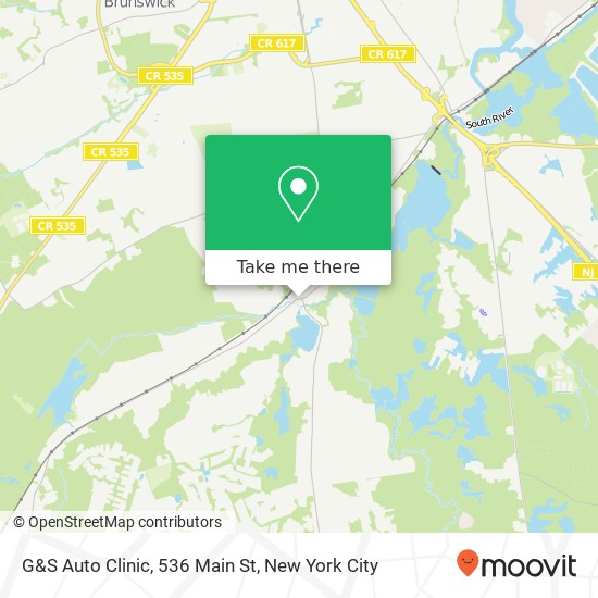 Mapa de G&S Auto Clinic, 536 Main St