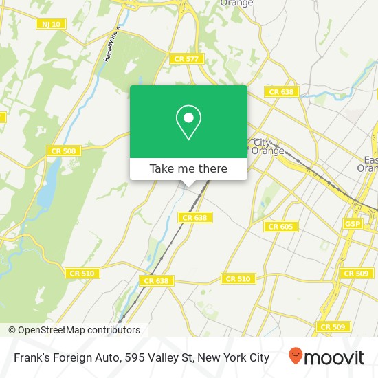 Mapa de Frank's Foreign Auto, 595 Valley St
