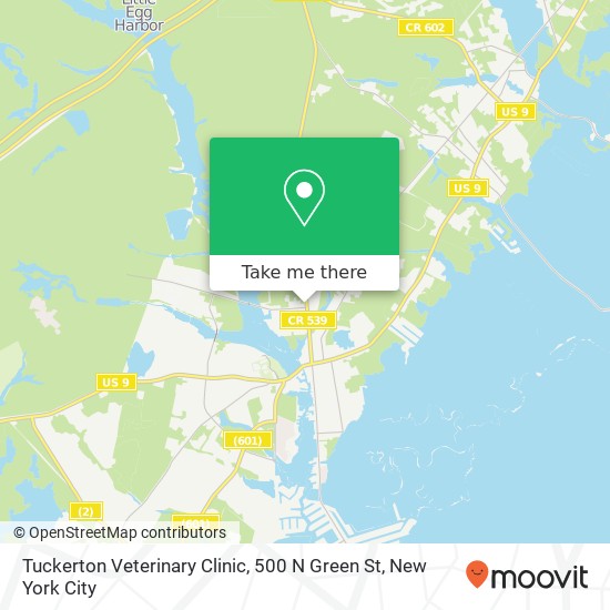 Tuckerton Veterinary Clinic, 500 N Green St map