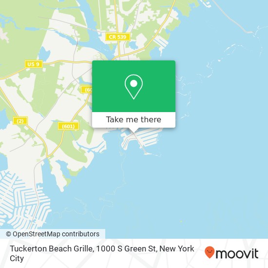 Mapa de Tuckerton Beach Grille, 1000 S Green St