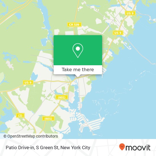 Mapa de Patio Drive-in, S Green St