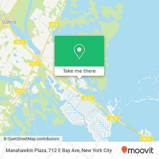 Mapa de Manahawkin Plaza, 712 E Bay Ave