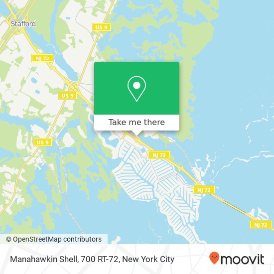 Mapa de Manahawkin Shell, 700 RT-72