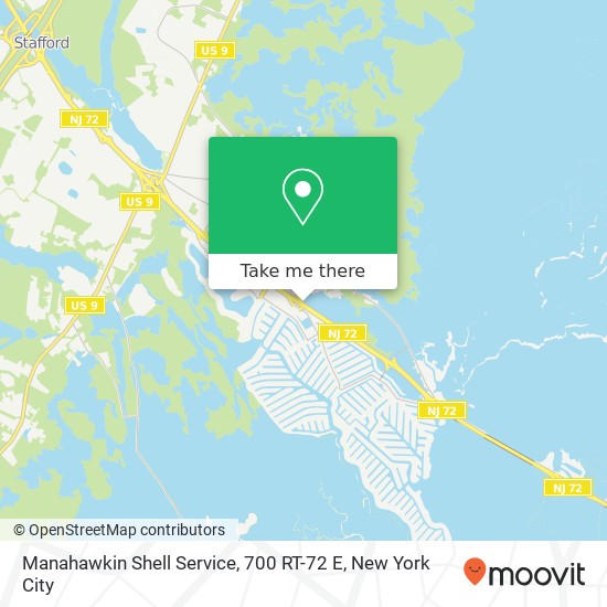 Manahawkin Shell Service, 700 RT-72 E map