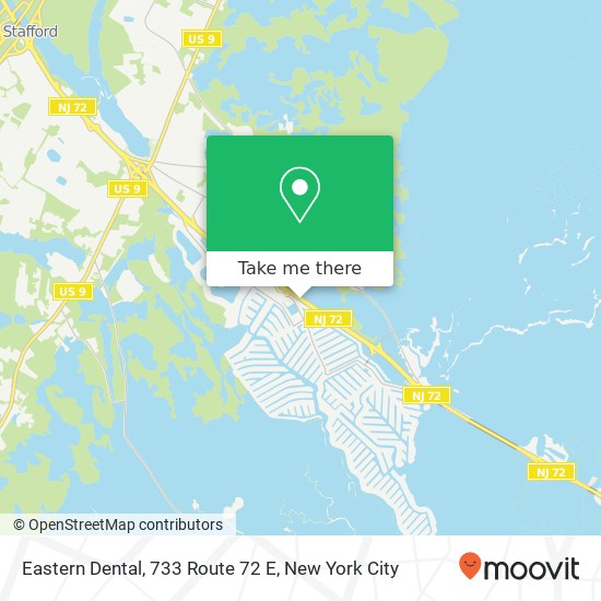 Mapa de Eastern Dental, 733 Route 72 E