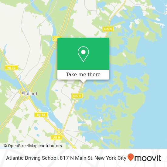 Mapa de Atlantic Driving School, 817 N Main St