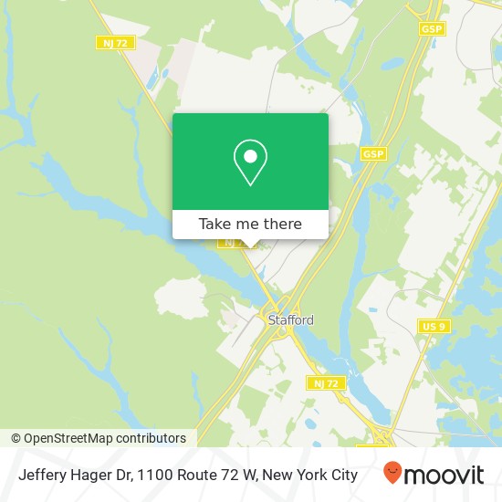 Mapa de Jeffery Hager Dr, 1100 Route 72 W