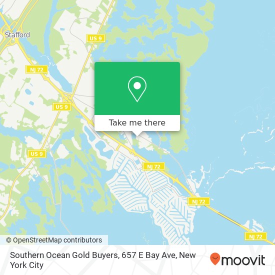 Mapa de Southern Ocean Gold Buyers, 657 E Bay Ave