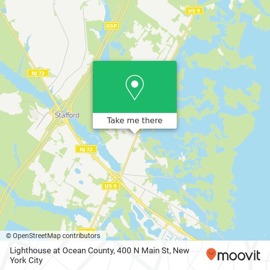 Lighthouse at Ocean County, 400 N Main St map