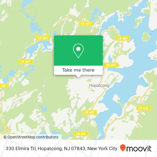 Mapa de 330 Elmira Trl, Hopatcong, NJ 07843