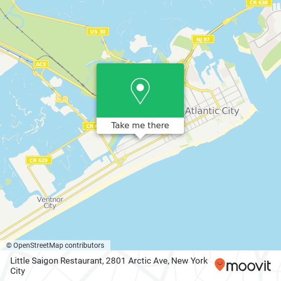 Mapa de Little Saigon Restaurant, 2801 Arctic Ave