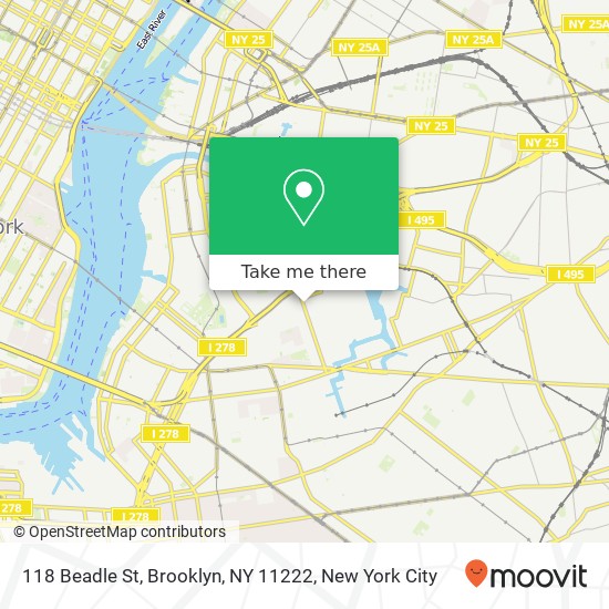 118 Beadle St, Brooklyn, NY 11222 map