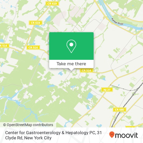 Mapa de Center for Gastroenterology & Hepatology PC, 31 Clyde Rd