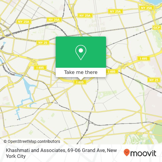 Mapa de Khashmati and Associates, 69-06 Grand Ave
