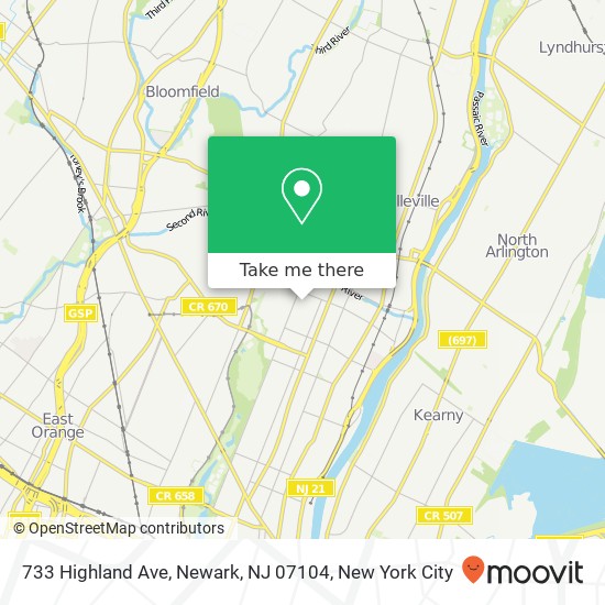 733 Highland Ave, Newark, NJ 07104 map