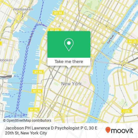 Jacobson PH Lawrence D Psychologist P C, 30 E 20th St map