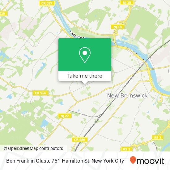 Mapa de Ben Franklin Glass, 751 Hamilton St