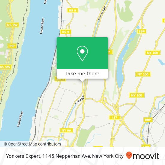 Mapa de Yonkers Expert, 1145 Nepperhan Ave