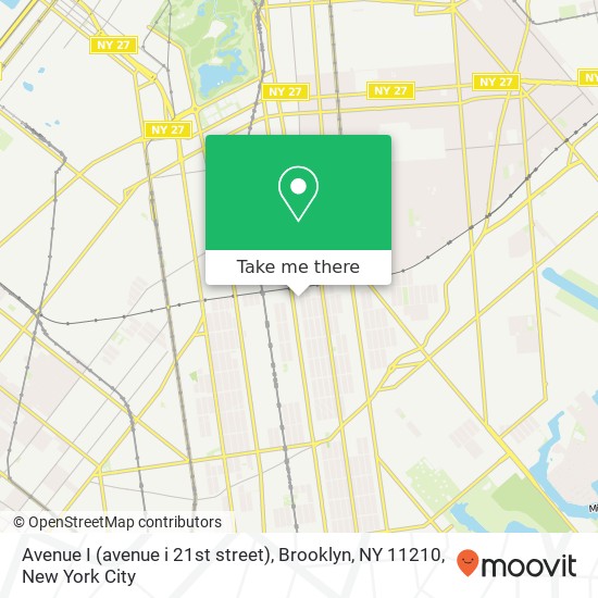 Avenue I (avenue i 21st street), Brooklyn, NY 11210 map