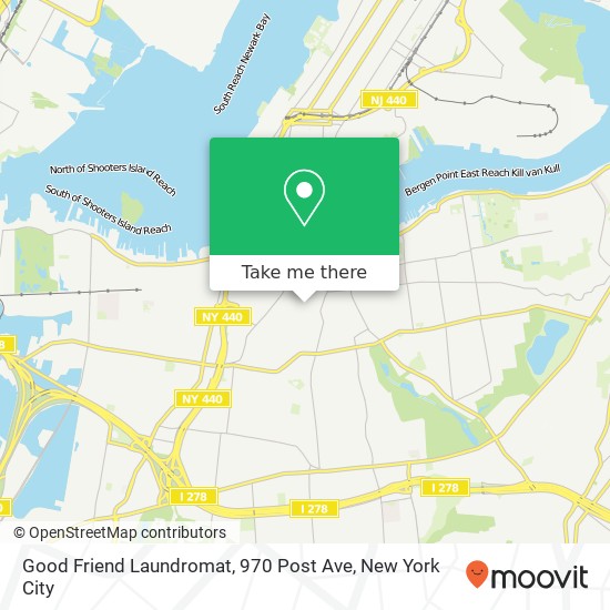 Mapa de Good Friend Laundromat, 970 Post Ave