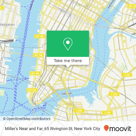 Miller's Near and Far, 65 Rivington St map