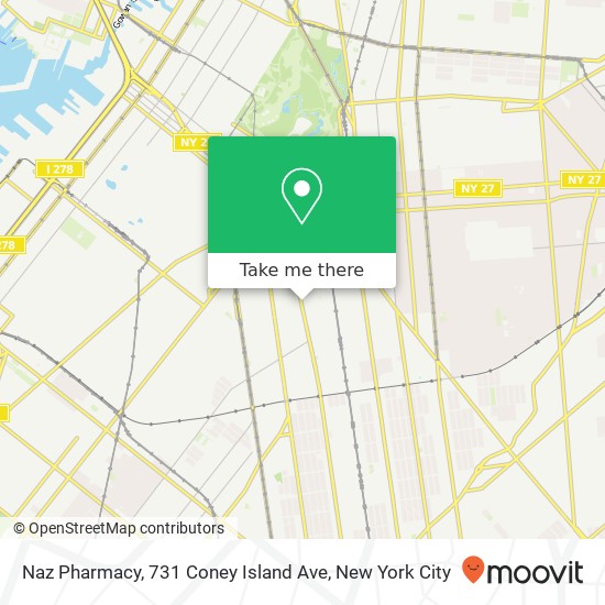 Naz Pharmacy, 731 Coney Island Ave map