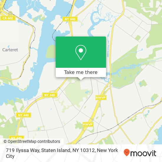 Mapa de 719 Ilyssa Way, Staten Island, NY 10312