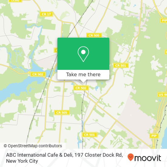 Mapa de ABC International Cafe & Deli, 197 Closter Dock Rd