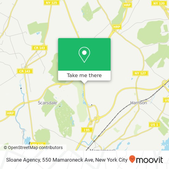 Mapa de Sloane Agency, 550 Mamaroneck Ave