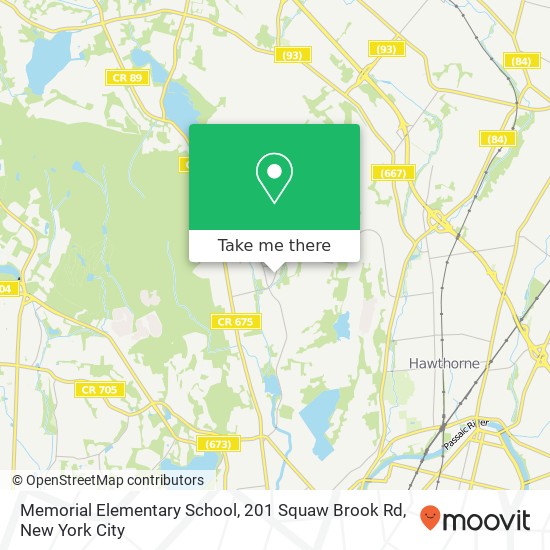 Mapa de Memorial Elementary School, 201 Squaw Brook Rd