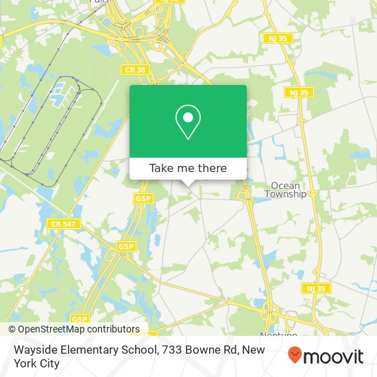 Wayside Elementary School, 733 Bowne Rd map