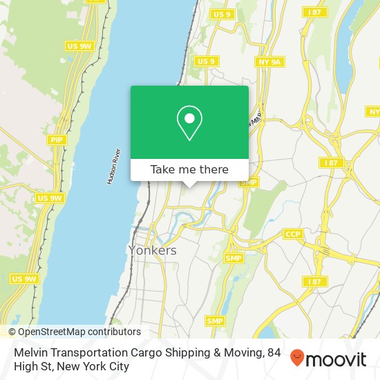 Melvin Transportation Cargo Shipping & Moving, 84 High St map