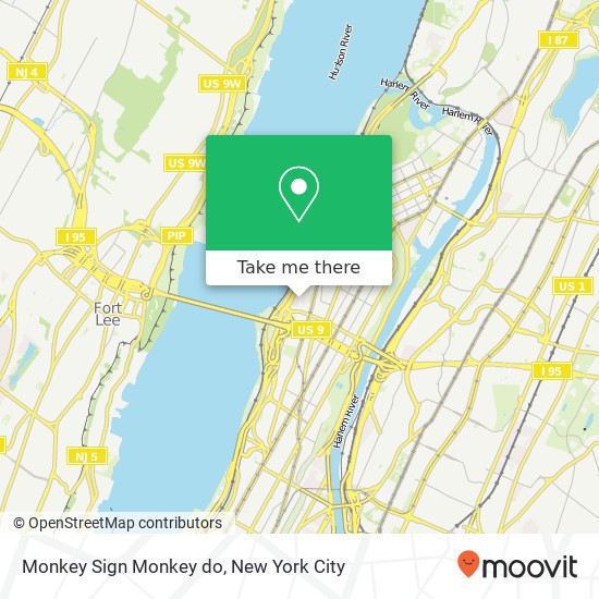 Mapa de Monkey Sign Monkey do, 140 Cabrini Blvd