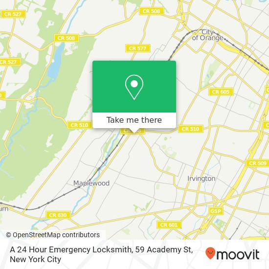 A 24 Hour Emergency Locksmith, 59 Academy St map