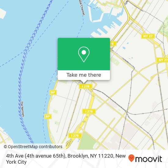 Mapa de 4th Ave (4th avenue 65th), Brooklyn, NY 11220