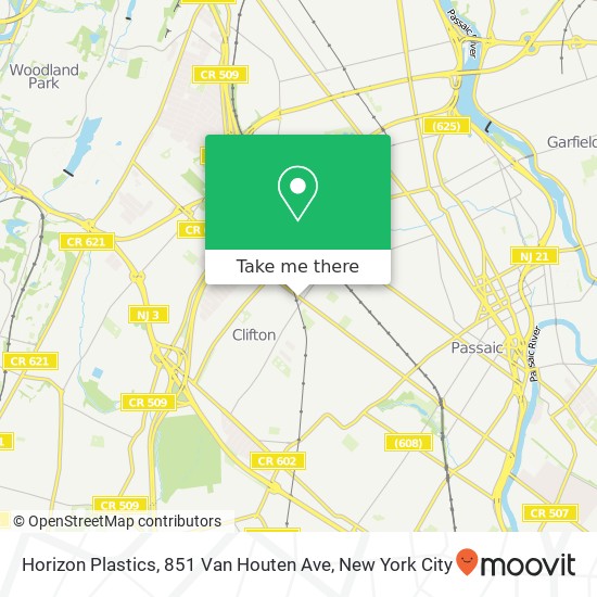 Mapa de Horizon Plastics, 851 Van Houten Ave