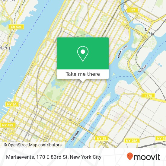 Marlaevents, 170 E 83rd St map