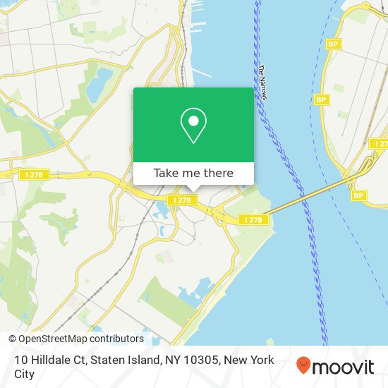 Mapa de 10 Hilldale Ct, Staten Island, NY 10305