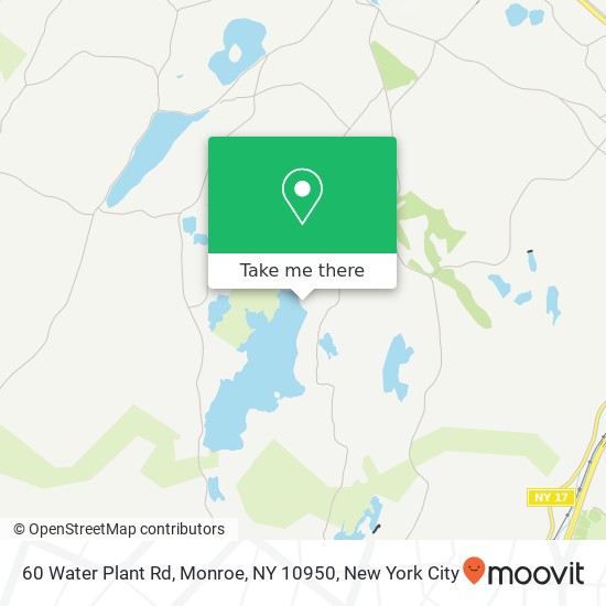 Mapa de 60 Water Plant Rd, Monroe, NY 10950