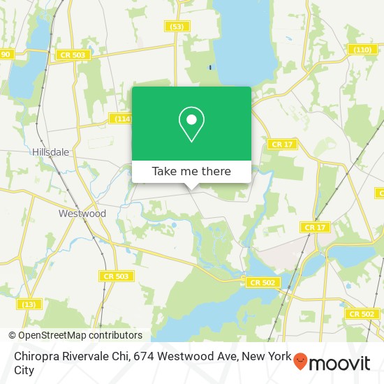 Mapa de Chiropra Rivervale Chi, 674 Westwood Ave