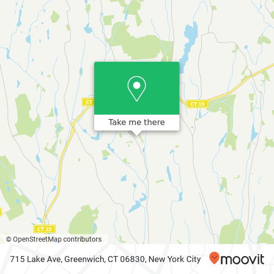 Mapa de 715 Lake Ave, Greenwich, CT 06830