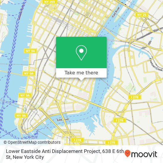 Mapa de Lower Eastside Anti Displacement Project, 638 E 6th St