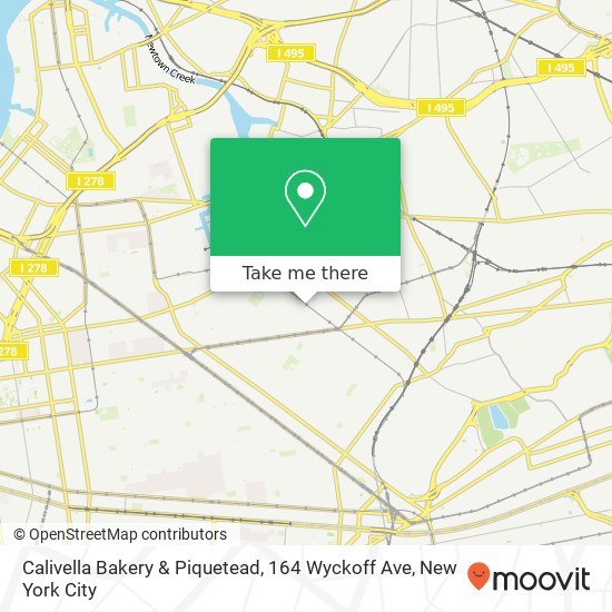 Calivella Bakery & Piquetead, 164 Wyckoff Ave map