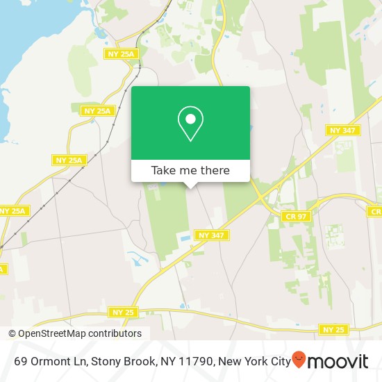 Mapa de 69 Ormont Ln, Stony Brook, NY 11790