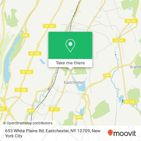 Mapa de 653 White Plains Rd, Eastchester, NY 10709
