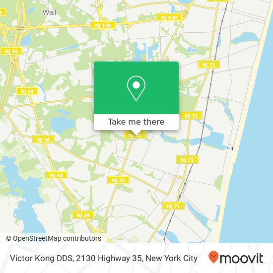 Mapa de Victor Kong DDS, 2130 Highway 35