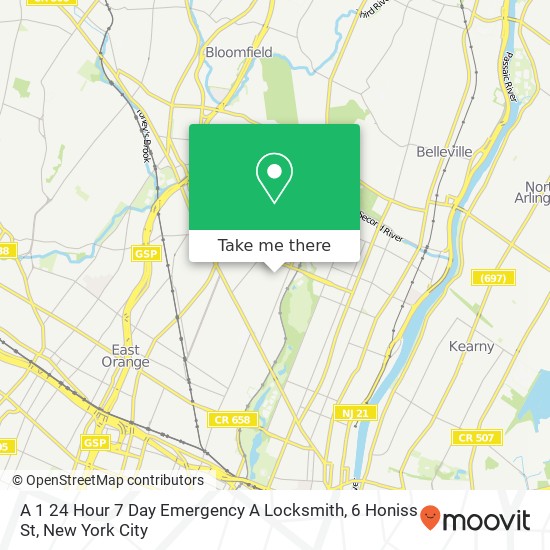 A 1 24 Hour 7 Day Emergency A Locksmith, 6 Honiss St map