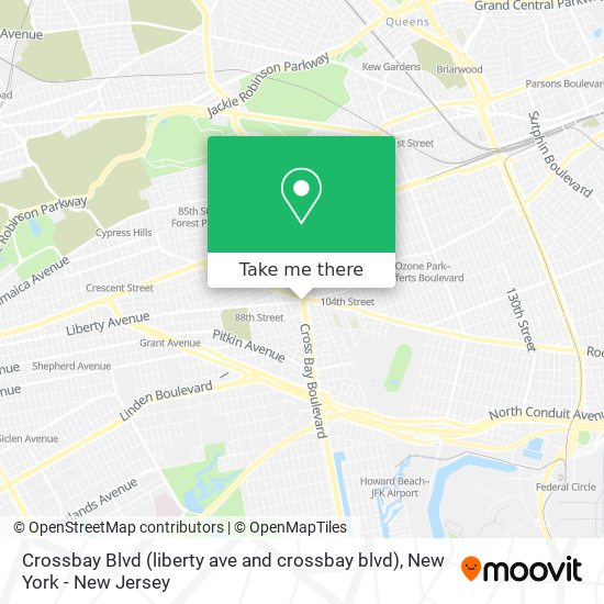 Crossbay Blvd (liberty ave and crossbay blvd) map