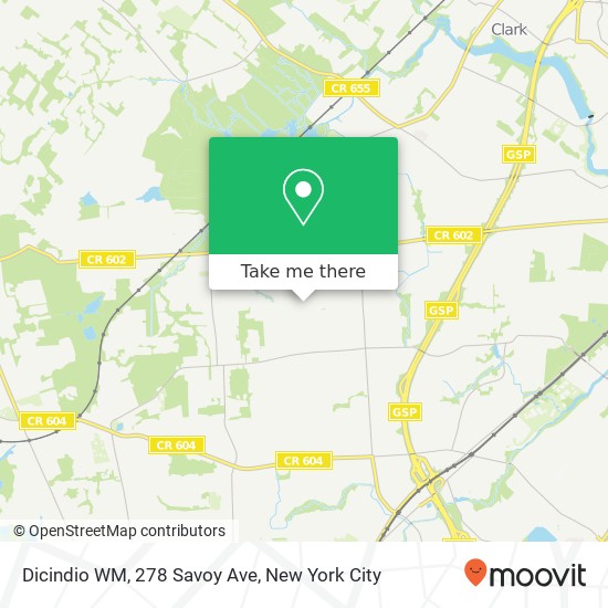 Mapa de Dicindio WM, 278 Savoy Ave
