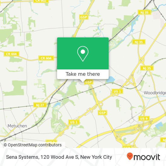 Mapa de Sena Systems, 120 Wood Ave S
